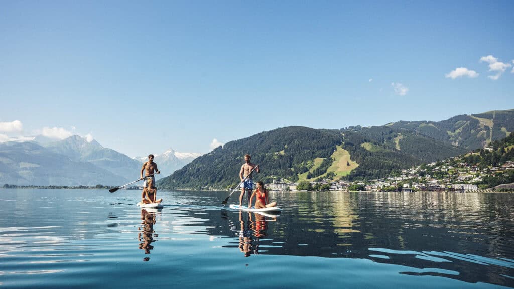 Standup paddling Zell See Zeller See summer Pinzgau