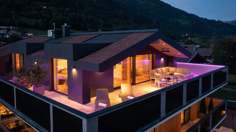 Penthouse Außen Terrasse Berge Blick